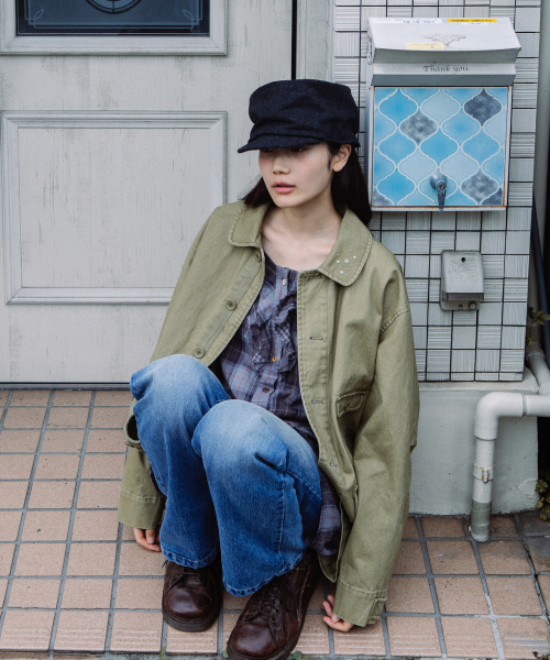 OHESHIO（オヘシオ）の「VINTAGE RUFFLE DRESS, GRAY CHECK（ワンピース・レディース・その他・FREE）」の10枚目の写真