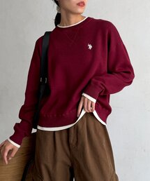 フェイクレイヤードスウェットライクニット