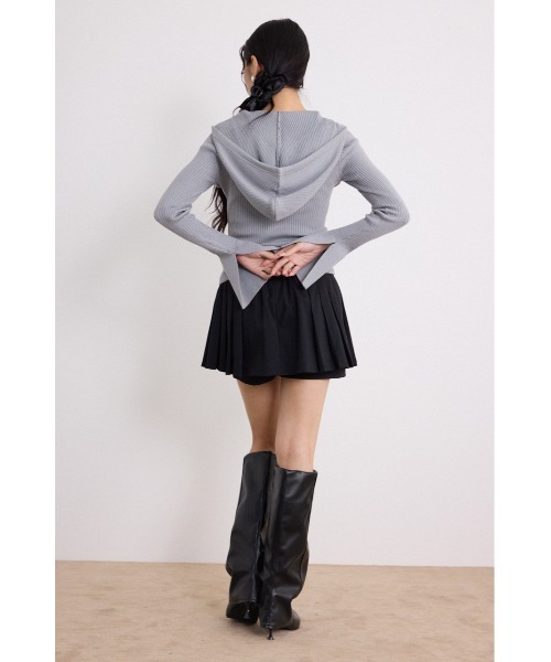rienda(リエンダ)の「ビジューニットパーカートップス 秋服(ニット/セーター・レディース・グレー/ブラック/ベージュ・FREE)」の14枚目の写真