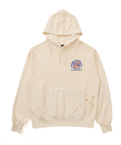 RULE THE FATE（ルールザフェイト）の「RTF DOG SWEAT HOODIE/ドッグスウェットフーディー（パーカー・メンズ・ベージュ/ブラック・0/1/2）」の2枚目の写真