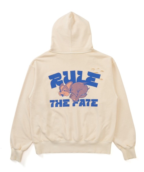 RULE THE FATE（ルールザフェイト）の「RTF DOG SWEAT HOODIE/ドッグスウェットフーディー（パーカー・メンズ・ベージュ/ブラック・0/1/2）」の6枚目の写真