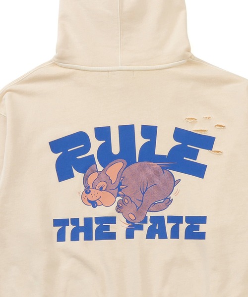 RULE THE FATE（ルールザフェイト）の「RTF DOG SWEAT HOODIE/ドッグスウェットフーディー（パーカー・メンズ・ベージュ/ブラック・0/1/2）」の8枚目の写真