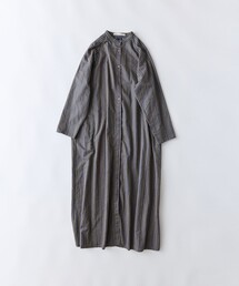 ラインドットフロッキープリントワンピース