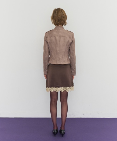 Rohwel(ローウェル)の「Satin Lace Mini Skirt / サテンレースミニスカート(スカート・レディース・その他1/ブラウン/ブラック・FREE)」の15枚目の写真
