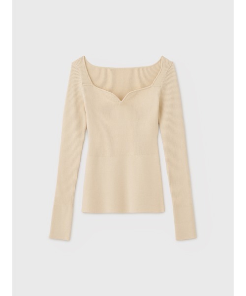 EIMY ISTOIRE(エイミーイストワール)の「ROSE RIB KNIT TOPS(ニット/セーター・レディース・ブラック/チャコールグレー/レッド/アイボリー・FREE)」の16枚目の写真