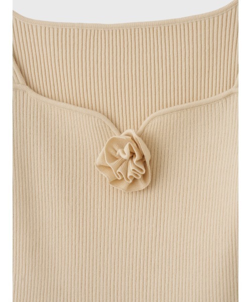 EIMY ISTOIRE(エイミーイストワール)の「ROSE RIB KNIT TOPS(ニット/セーター・レディース・ブラック/チャコールグレー/レッド/アイボリー・FREE)」の18枚目の写真