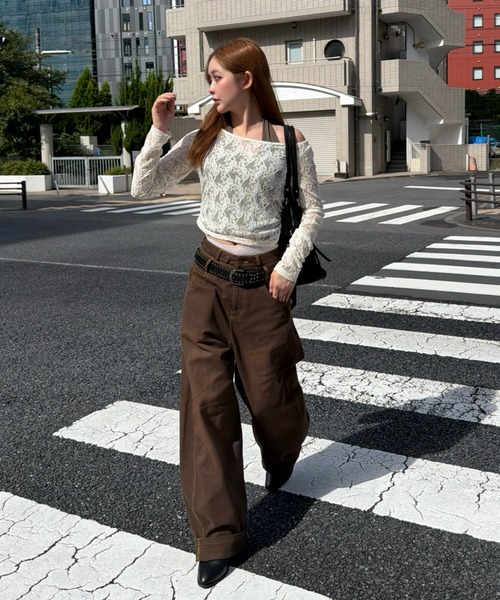 RAY CASSIN(レイカズン)の「【S / Mサイズ展開】ダブルウエストバレルデニムパンツ(デニムパンツ・レディース・ネイビー/ブルー/ブラウン・S/M)」の17枚目の写真