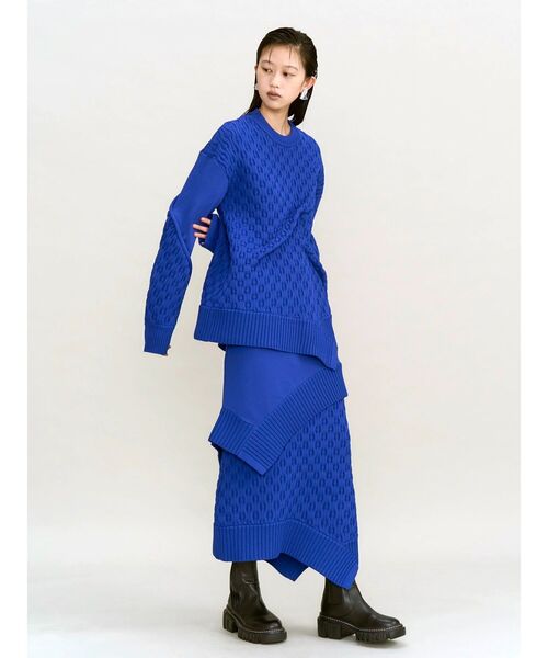 UN3D.(アンスリード)の「LINKS KNIT TOP / リンクスニットトップ(ニット/セーター・レディース・ブラック/グレー/ブルー・FREE)」の11枚目の写真