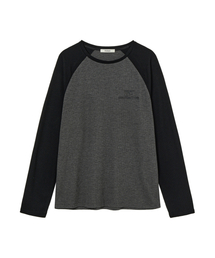 WAFFLE RAGLAN LONG SLEEVE IN CHARCOAL