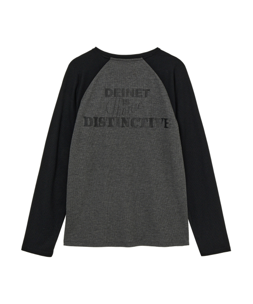 DEINET(ダイニット)の「WAFFLE RAGLAN LONG SLEEVE IN CHARCOAL(Tシャツ/カットソー・レディース・その他・FREE)」の2枚目の写真