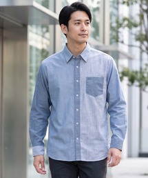 【KANSAI YAMAMOTO HOMME/カンサイヤマモトオム】クレイジーストライプオーバーシャツ