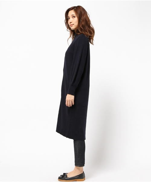 MOUSSY（マウジー）の「VOLUME SLEEVE RIB CARDIGAN（カーディガン/ボレロ・レディース・ベージュ/ネイビー/オフホワイト・FREE）」の9枚目の写真