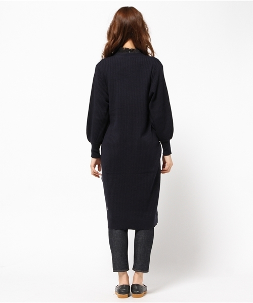 MOUSSY（マウジー）の「VOLUME SLEEVE RIB CARDIGAN（カーディガン/ボレロ・レディース・ベージュ/ネイビー/オフホワイト・FREE）」の10枚目の写真