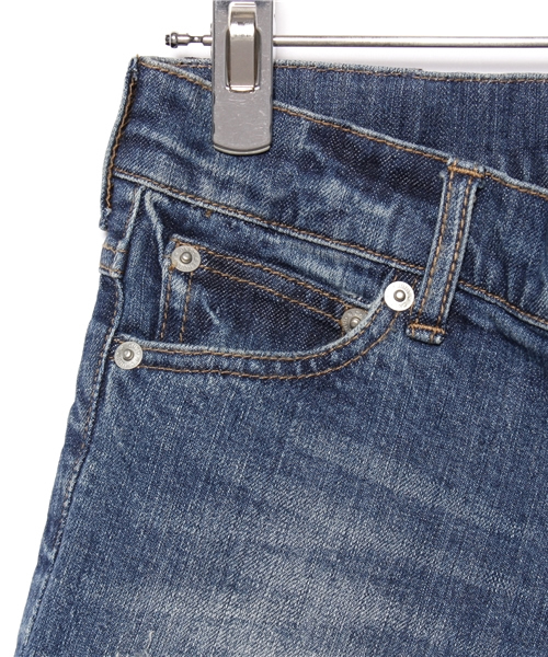 CHUBBYGANG(チャビーギャング)の「ストレッチデニムハーフパンツ(デニムパンツ・キッズ・インディゴブルー/レッド・110/130/100/120)」の6枚目の写真