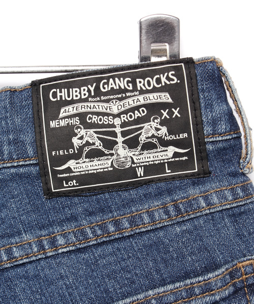 CHUBBYGANG(チャビーギャング)の「ストレッチデニムハーフパンツ(デニムパンツ・キッズ・インディゴブルー/レッド・110/130/100/120)」の9枚目の写真