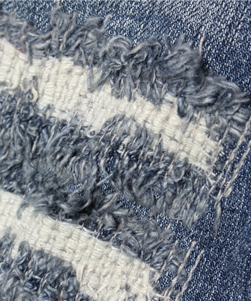 CHUBBYGANG(チャビーギャング)の「ストレッチデニムハーフパンツ(デニムパンツ・キッズ・インディゴブルー/レッド・110/130/100/120)」の10枚目の写真