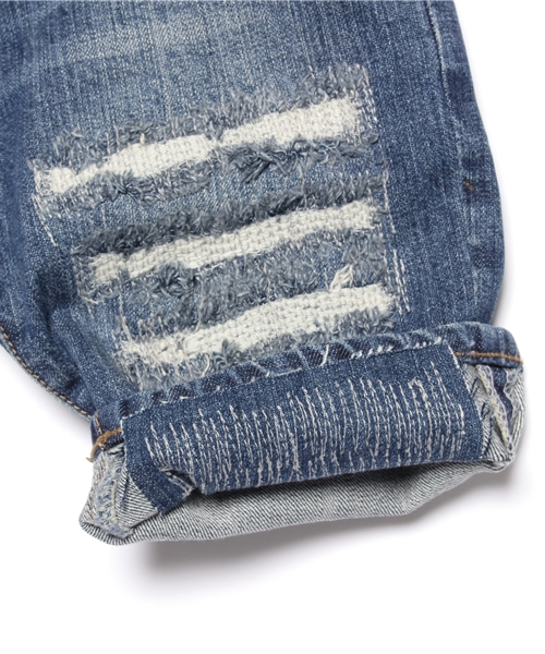 CHUBBYGANG(チャビーギャング)の「ストレッチデニムハーフパンツ(デニムパンツ・キッズ・インディゴブルー/レッド・110/130/100/120)」の11枚目の写真