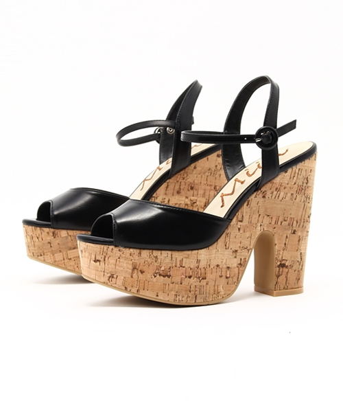 MIIA（ミーア）の「コルクウェッジサンダル（サンダル・レディース・キャメル/ブラック/イエロー・3/2/1）」の2枚目の写真