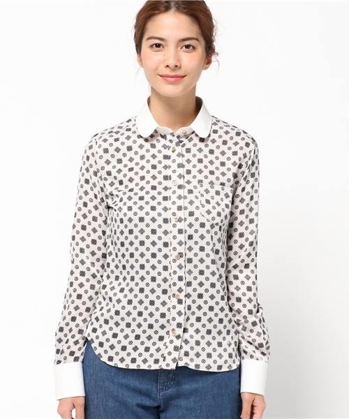 LOVELESS(ラブレス)の「【LOVELESS】WOMENS アスコットモチーフクレリックブラウス(シャツ/ブラウス・レディース・グレー・36/34)」の4枚目の写真
