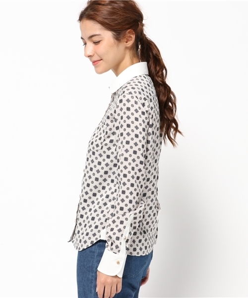 LOVELESS(ラブレス)の「【LOVELESS】WOMENS アスコットモチーフクレリックブラウス(シャツ/ブラウス・レディース・グレー・36/34)」の5枚目の写真