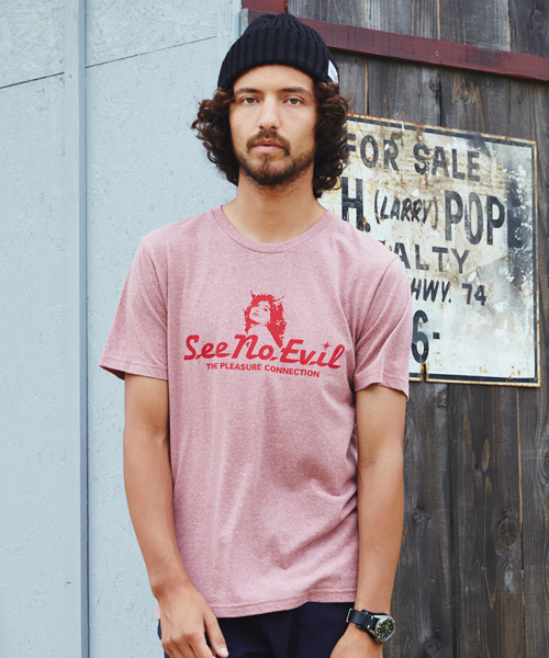 HYSTERIC GLAMOUR（ヒステリックグラマー）の「SEE NO EVIL pt T-SH（Tシャツ/カットソー・メンズ・ピンク/グリーン/ブルー/チャコールグレー・LARGE/MEDIUM/X-LARGE/SMALL）」の4枚目の写真