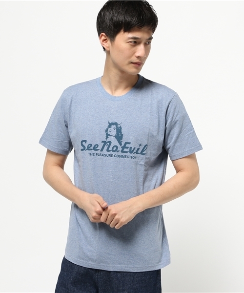 HYSTERIC GLAMOUR（ヒステリックグラマー）の「SEE NO EVIL pt T-SH（Tシャツ/カットソー・メンズ・ピンク/グリーン/ブルー/チャコールグレー・LARGE/MEDIUM/X-LARGE/SMALL）」の7枚目の写真