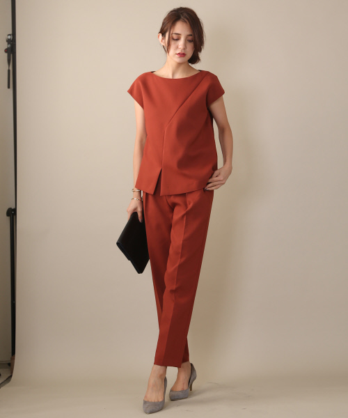 Abahouse Devinette(ドゥヴィネット)の「Set upオケージョンプルオーバー (シャツ/ブラウス・レディース・ベージュ/オレンジ/ネイビー・2)」の8枚目の写真