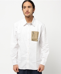 Denime | ミリタリーポケットレギュラーカラーシャツ(シャツ/ブラウス)