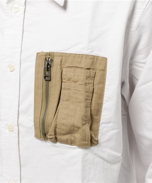 Denime(ドゥニーム)の「ミリタリーポケットレギュラーカラーシャツ(シャツ/ブラウス・メンズ・サックスブルー/ホワイト・LARGE/MEDIUM)」の10枚目の写真