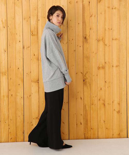 RODEO CROWNS WIDE BOWL(ロデオクラウンズワイドボウル)の「リブ ニット パンツ(その他パンツ・レディース・トップグレー/レッド/ブラック・SMALL/MEDIUM)」の2枚目の写真