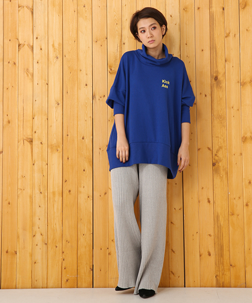 RODEO CROWNS WIDE BOWL(ロデオクラウンズワイドボウル)の「リブ ニット パンツ(その他パンツ・レディース・トップグレー/レッド/ブラック・SMALL/MEDIUM)」の3枚目の写真