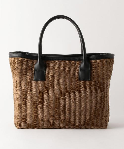 green label relaxing(グリーンレーベルリラクシング)の「CB クラシックかごトートバッグ(かごバッグ・レディース・オフホワイト/ブラック/ダークブラウン・FREE)」の6枚目の写真