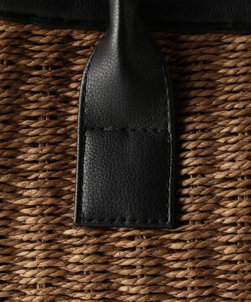 green label relaxing(グリーンレーベルリラクシング)の「CB クラシックかごトートバッグ(かごバッグ・レディース・オフホワイト/ブラック/ダークブラウン・FREE)」の13枚目の写真