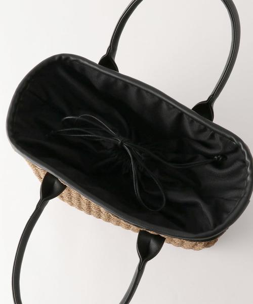 green label relaxing(グリーンレーベルリラクシング)の「CB クラシックかごトートバッグ(かごバッグ・レディース・オフホワイト/ブラック/ダークブラウン・FREE)」の15枚目の写真