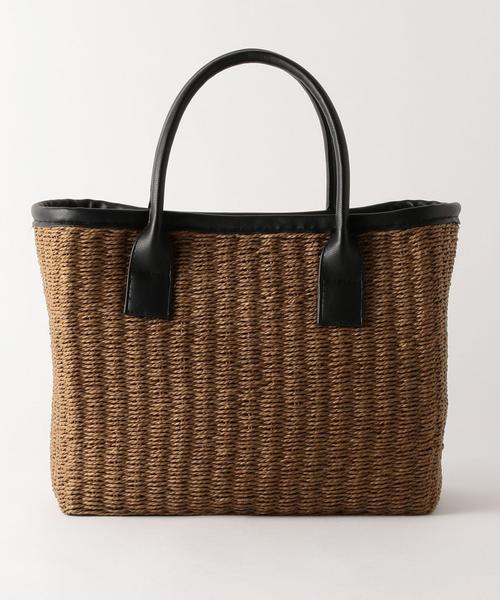 green label relaxing(グリーンレーベルリラクシング)の「CB クラシックかごトートバッグ(かごバッグ・レディース・オフホワイト/ブラック/ダークブラウン・FREE)」の10枚目の写真