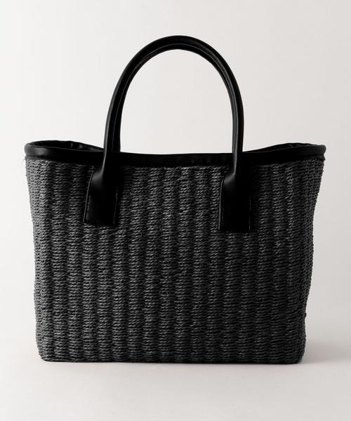 green label relaxing(グリーンレーベルリラクシング)の「CB クラシックかごトートバッグ(かごバッグ・レディース・オフホワイト/ブラック/ダークブラウン・FREE)」の11枚目の写真