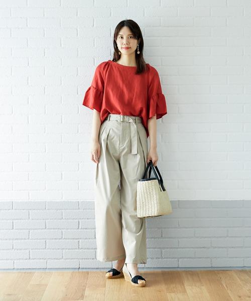 green label relaxing(グリーンレーベルリラクシング)の「CB クラシックかごトートバッグ(かごバッグ・レディース・オフホワイト/ブラック/ダークブラウン・FREE)」の21枚目の写真