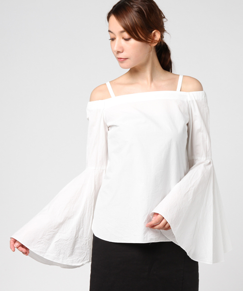 JILL STUART（ジルスチュアート）の「アンヌオフショルブラウス（シャツ/ブラウス・レディース・ブルー/ブラック/ホワイト・SMALL/MEDIUM）」の15枚目の写真