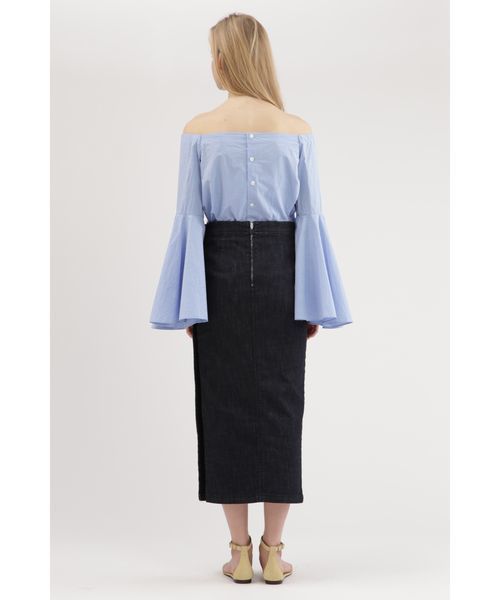 JILL STUART（ジルスチュアート）の「アンヌオフショルブラウス（シャツ/ブラウス・レディース・ブルー/ブラック/ホワイト・SMALL/MEDIUM）」の9枚目の写真