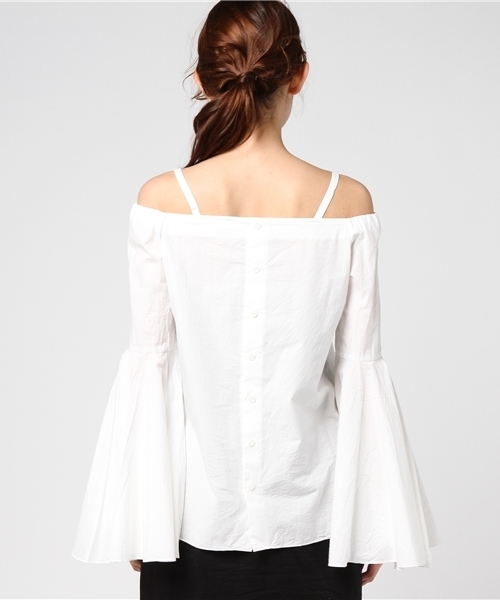 JILL STUART（ジルスチュアート）の「アンヌオフショルブラウス（シャツ/ブラウス・レディース・ブルー/ブラック/ホワイト・SMALL/MEDIUM）」の18枚目の写真