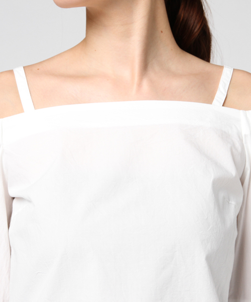 JILL STUART（ジルスチュアート）の「アンヌオフショルブラウス（シャツ/ブラウス・レディース・ブルー/ブラック/ホワイト・SMALL/MEDIUM）」の19枚目の写真