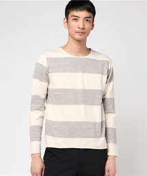 quadro | インレイキングボーダーカットオフTシャツ(Tシャツ/カットソー)