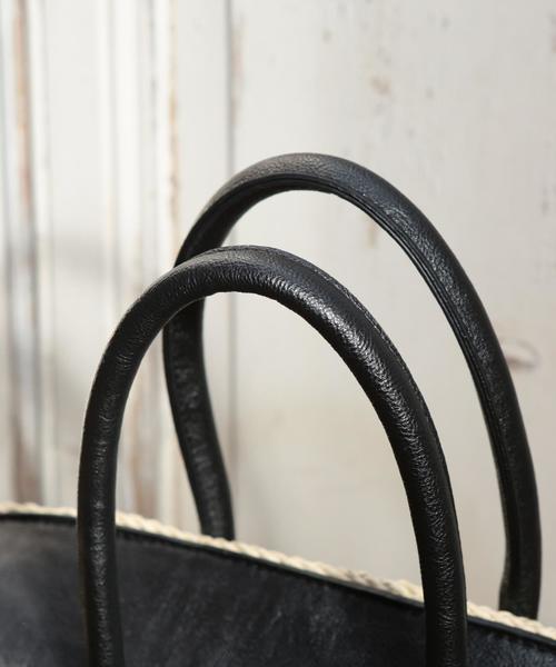 coen(コーエン)の「タッセルコンビボストンカゴバッグ(かごバッグ・レディース・ナチュラル/ネイビー・FREE)」の7枚目の写真