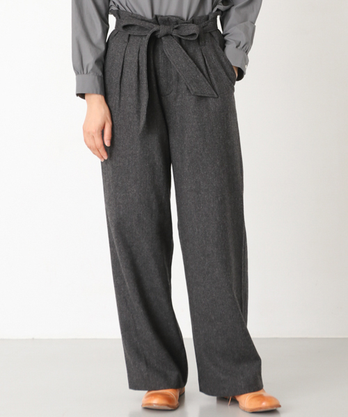 かぐれ(カグレ)の「ウエストリボンウールパンツ(その他パンツ・レディース・チャコールグレー/その他1・FREE)」の10枚目の写真
