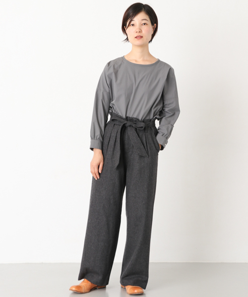 かぐれ(カグレ)の「ウエストリボンウールパンツ(その他パンツ・レディース・チャコールグレー/その他1・FREE)」の11枚目の写真