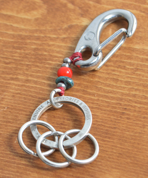 SunKu(サンク)の「39/サンク Wichard Beards Keyring RED カラビナ(ウォレットチェーン・メンズ・レッド・FREE)」の3枚目の写真