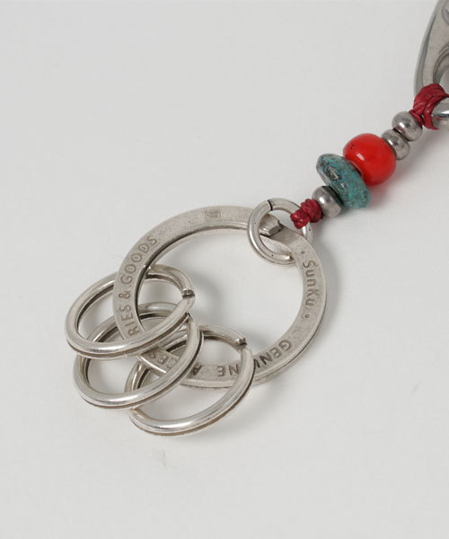 SunKu(サンク)の「39/サンク Wichard Beards Keyring RED カラビナ(ウォレットチェーン・メンズ・レッド・FREE)」の5枚目の写真