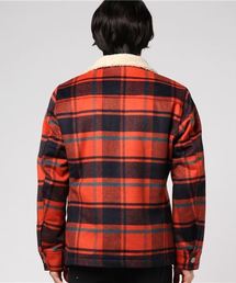 JACKROSE（ジャックローズ）の「ウールチェック ボアランチコート