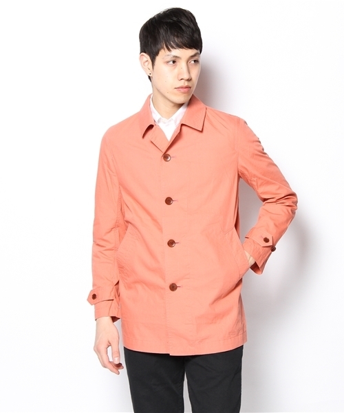 UNION STATION(ユニオンステーション)の「カラーショップコート(ステンカラーコート・メンズ・ブルー/ターコイズブルー/ネイビー/イエロー/ピンク/オレンジ・MEDIUM/LARGE/LL)」の5枚目の写真