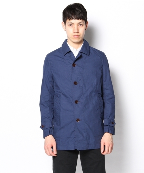 UNION STATION(ユニオンステーション)の「カラーショップコート(ステンカラーコート・メンズ・ブルー/ターコイズブルー/ネイビー/イエロー/ピンク/オレンジ・MEDIUM/LARGE/LL)」の7枚目の写真